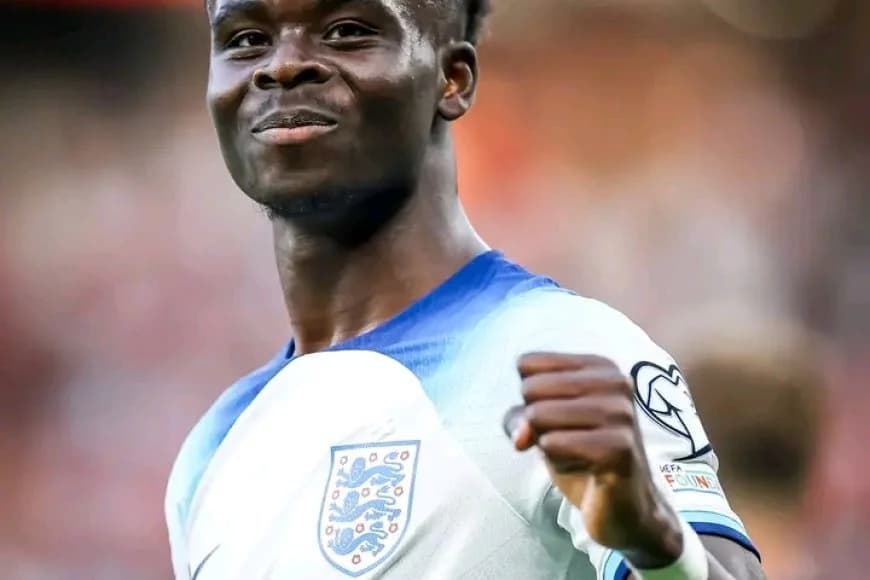 Bukayo Saka yanditse amateka mashya mu ikipe y'Igihugu y'u Bwongereza