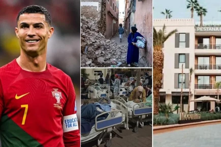 Abakinnyi batanze amaraso, Cristiano Ronaldo atanga Hoteli ye mu gufasha abashegeshwe n'umutingito muri Maroc