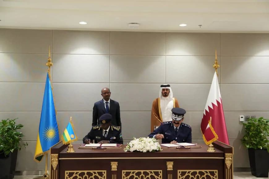 Rwanda and Qatar sign Memorandum of Understanding on security between the two countries