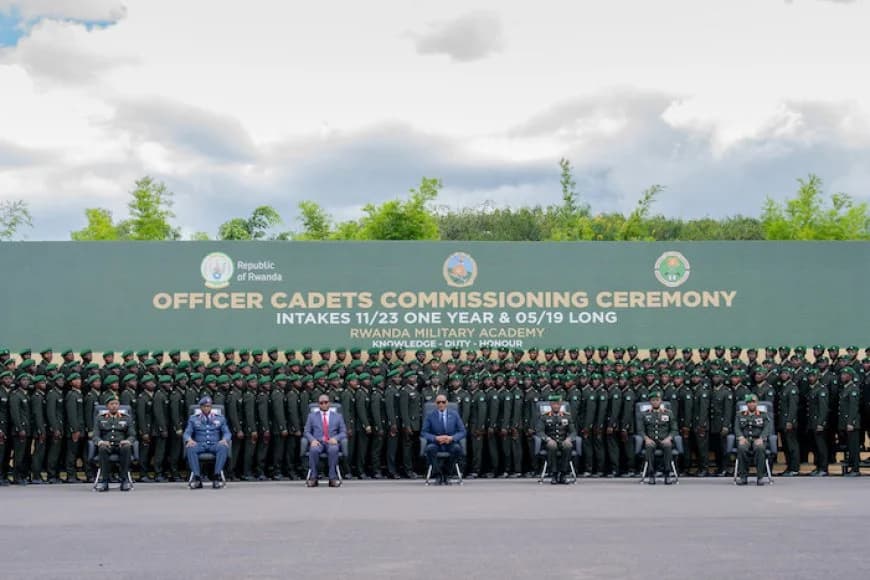 President Kagame commissions 624 new RDF cadet officers.