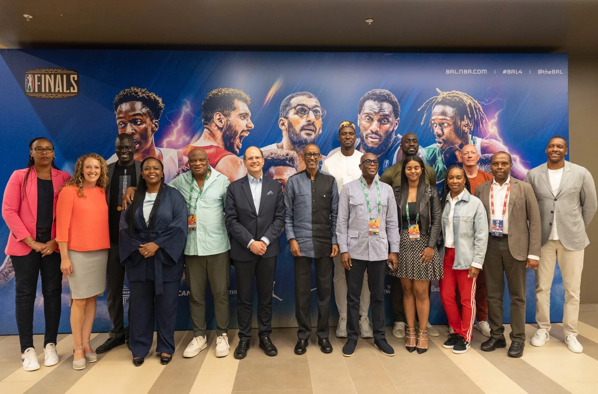 President Kagame meets Basketball partners