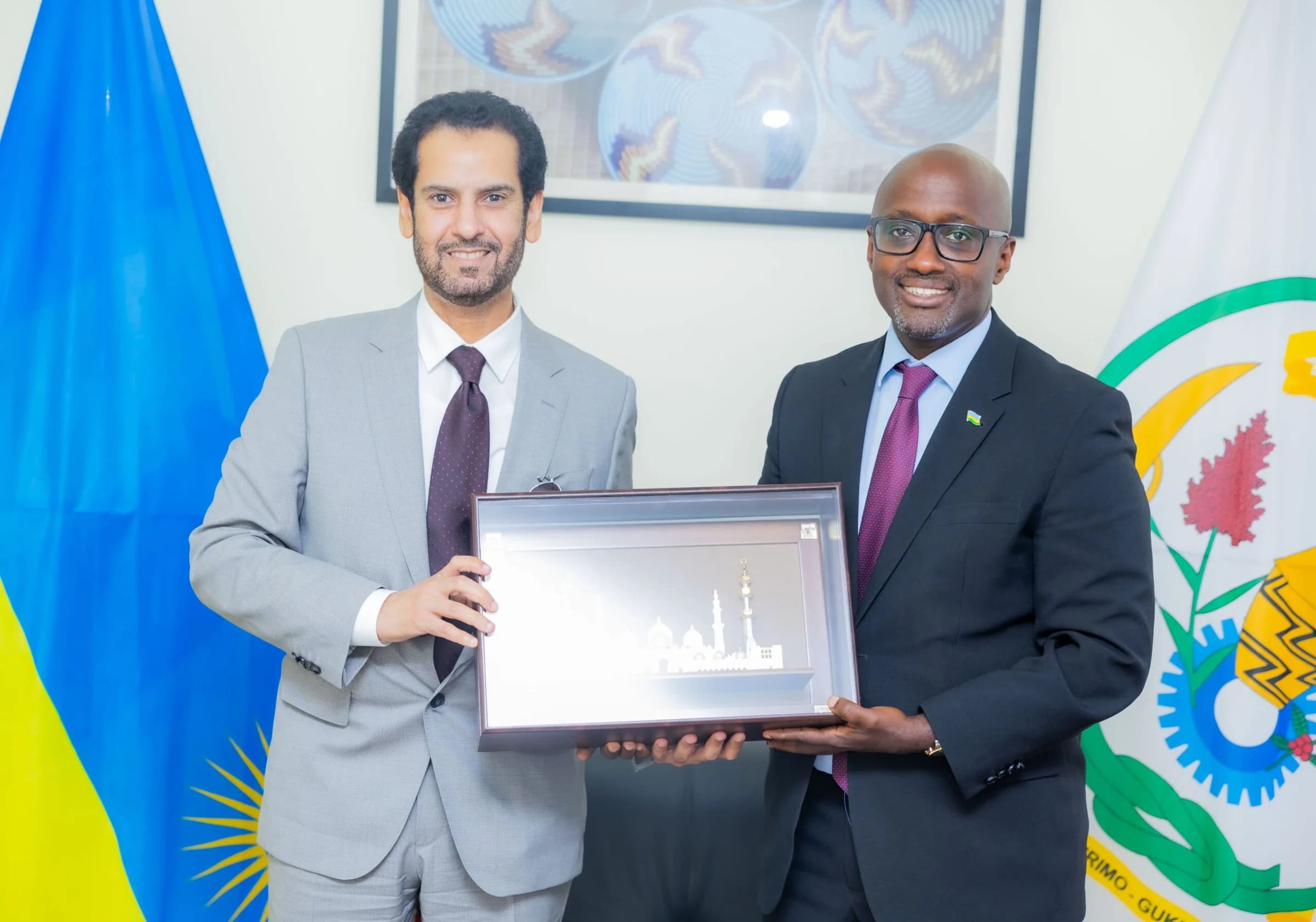 Minister Nduhungirehe receives the UAE Ambassador to Rwanda