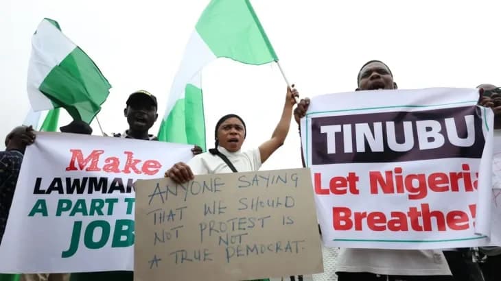 Nigerian Troops and Police Tighten Security Amid Nationwide Protests Over Rising Cost of Living