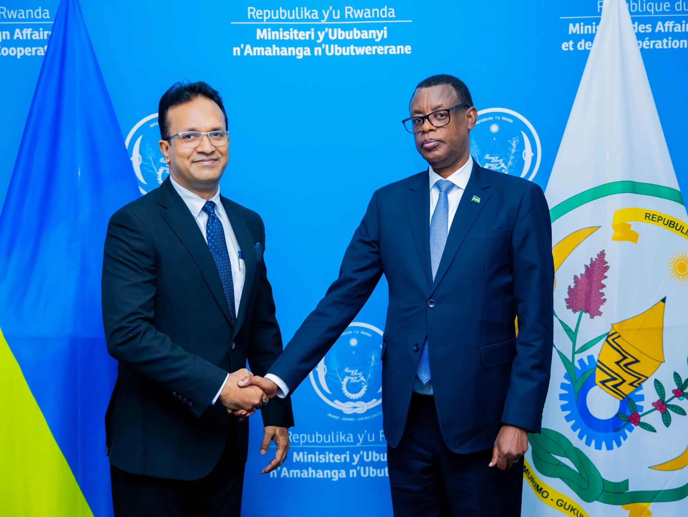Kabarebe, High Commissioner of India to Rwanda Discuss Strengthening Cooperation