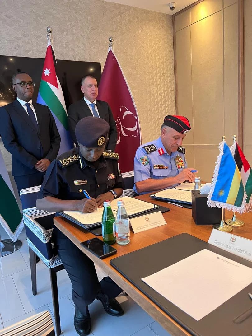 Rwanda, Jordan Police Chiefs Sign Cooperation Agreements