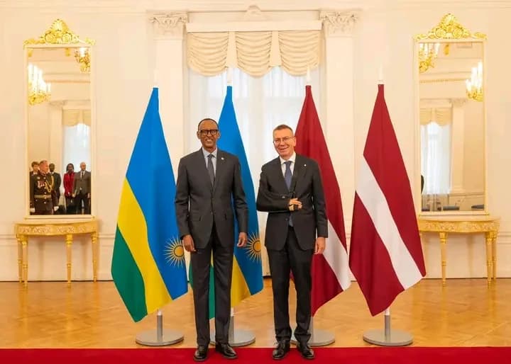 President Kagame Received by Latvian Counterpart