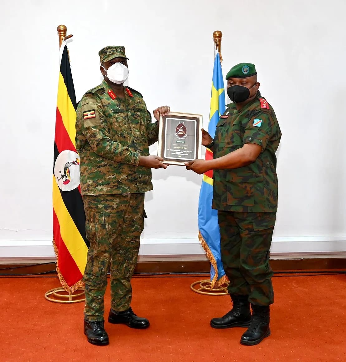 Gen Kainerugaba, DRC’s Gen Tshiwewe Discuss Defence Cooperation