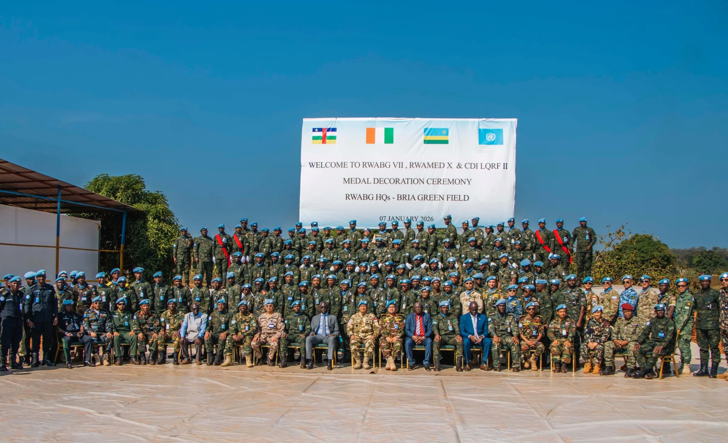 Rwandan peacekeepers in the Central African Republic awarded UN service medals