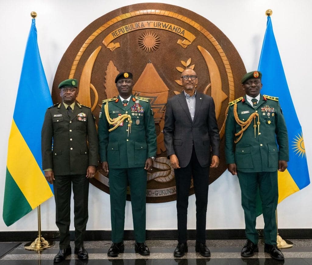 Rwandan President Paul Kagame met Nigeria’s Chief of Army Staff, Lt Gen Waidi Shaibu, at Village Urugwiro on October 22, 2026, to discuss strengthening military cooperation between the two countries.