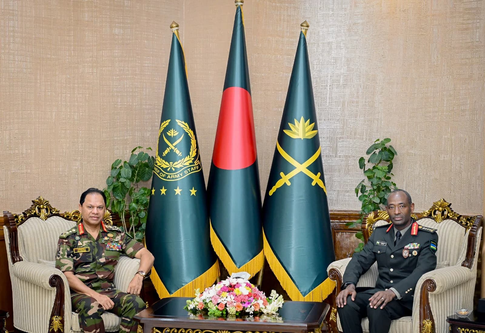 Gen Mubarakh begins working visit in Bangladesh